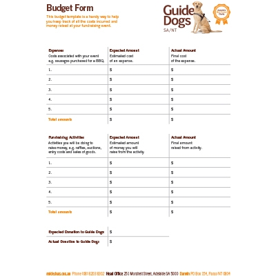 Budget Form